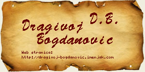 Dragivoj Bogdanović vizit kartica